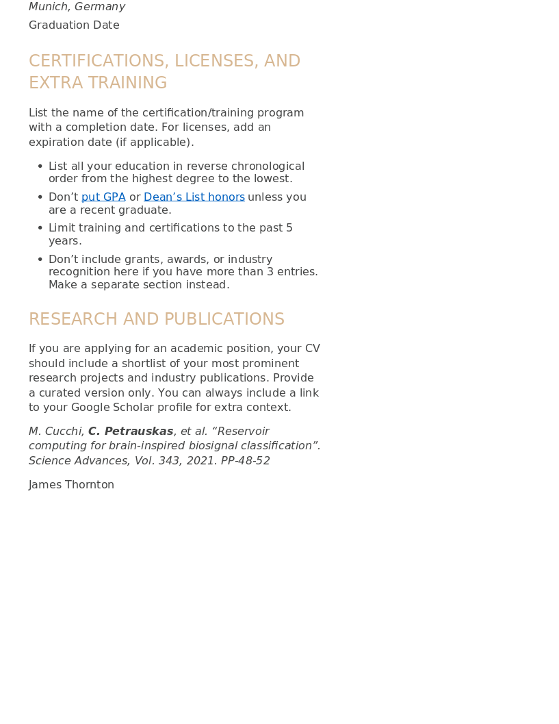 CV Template Doer preview